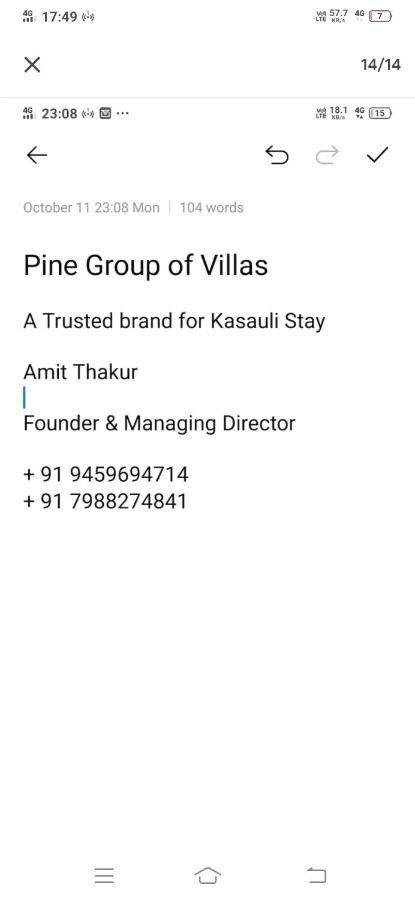 Himalyan Hills I Serviced Apt I Nature I Chef I Kasauli By Exotic Stays Εξωτερικό φωτογραφία